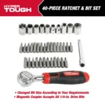 Hyper Tough 40-Piece Socket and Bit Set in Click Fit Case - Image 2