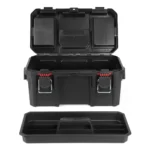 Hyper Tough 16-Inch Toolbox – Heavy-Duty Resin Storage with Padlock Security & Small Parts Organizer - Image 3