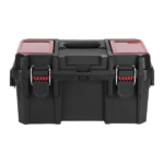 Hyper Tough 16-Inch Toolbox – Heavy-Duty Resin Storage with Padlock Security & Small Parts Organizer