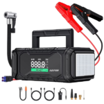 AVAPOW 3000A Jump Starter with Air Compressor, 12V Car Battery Jump Starter（9.0 Gas/6.5L Diesel）with Force Start Function, 160 PSI Car Battery Charger Booster with 60W Fast Charging