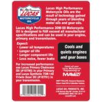 Lucas Oil Synthetic SAE 20W-50 Motorcycle with Moly - 1 Quart - Image 2