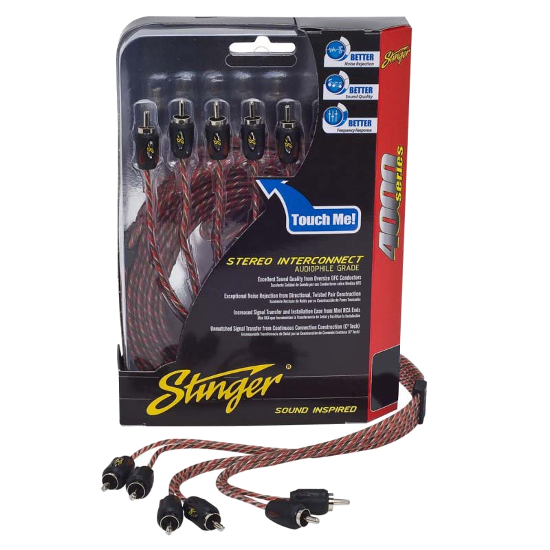cut-11192 STINGER 17FT 4000 SERIES 6 CHANNEL RCA'S DIRECTIONAL TWISTED - Image 1