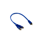 STINGER RCA Y 2F-1M BLUE INTERCONNECT (6")