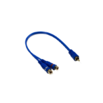 STINGER RCA Y 2F-1M BLUE INTERCONNECT (6")