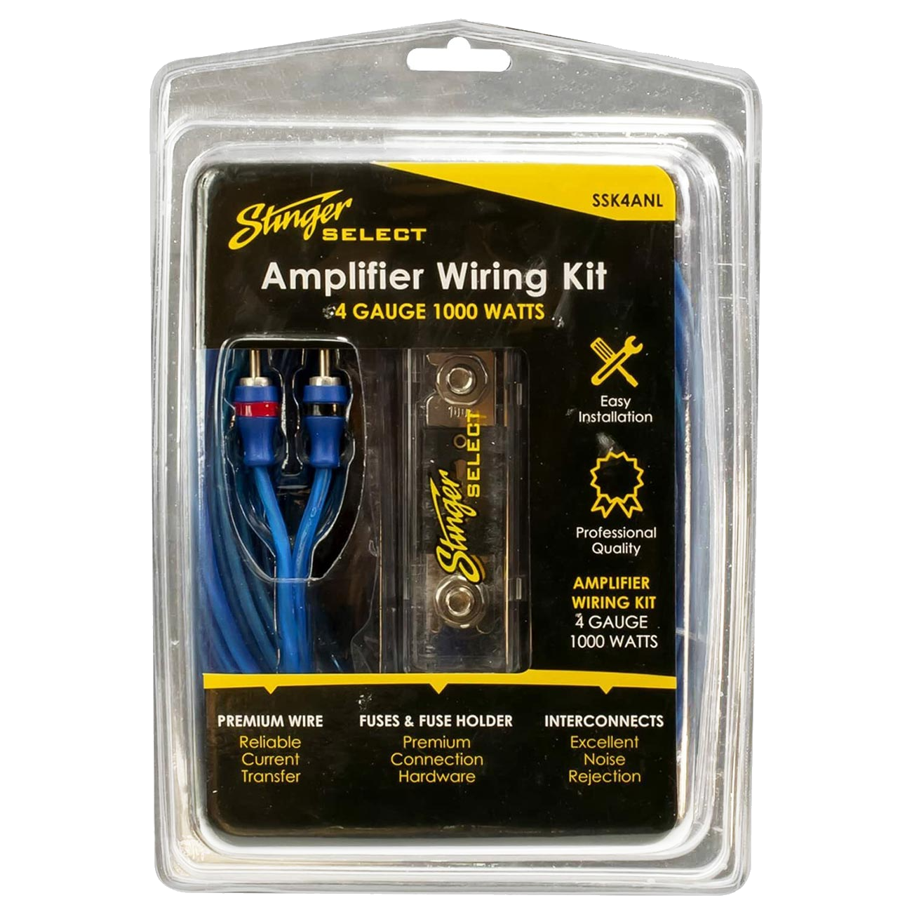 cut-11254 STINGER SELECT 4GA 1000W AMPLIFIER WIRING KIT W/100 AMP ANL FUSEHOLDER - Image 1