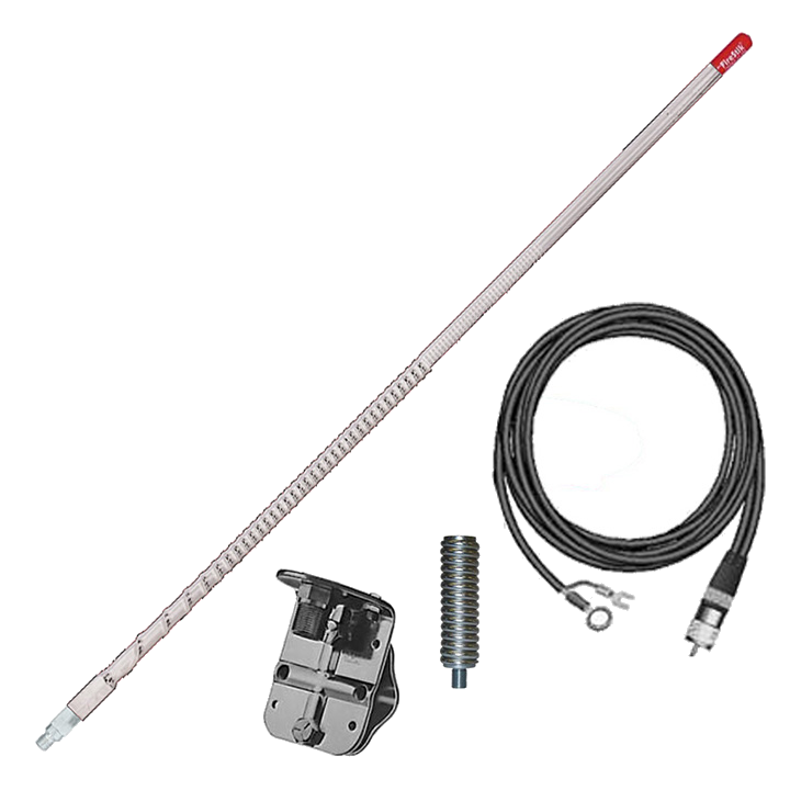cut-11675 Firestik 4' (122cm) Single Mirror "NGP" Kit Complete (White) - Image 1