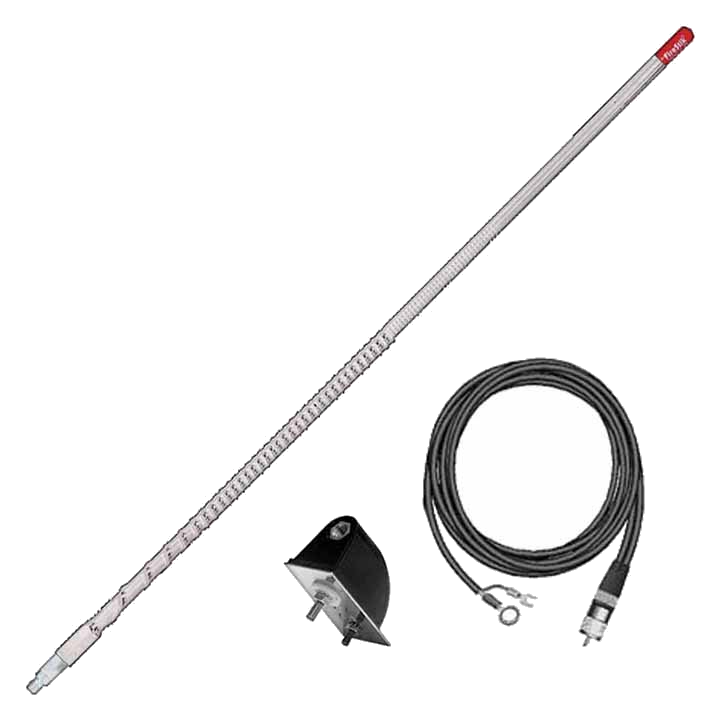 cut-11715 Firestik 3' (92cm) Single Side Mount Lightweight "NGP" kit (White) - Image 1