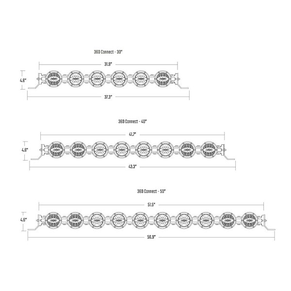 RIGID Industries 360 Connect 50' Light Bar Assembly 36310