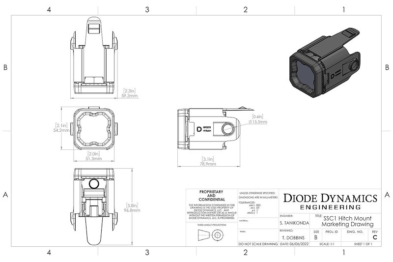 Diode Dynamics Hitchmount Led Pod Reverse Kit C1 DD7420