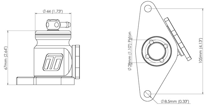 Turbosmart Bov Kompact Plumb Back - TS02031215