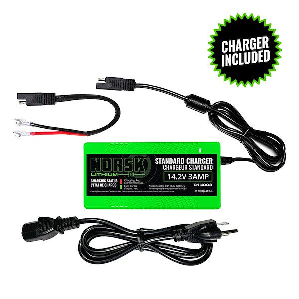 Norsk Inc 12.8V-10Ah-Lifepo4-Sonar W/Charger B12010C