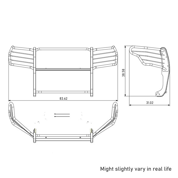 Black Horse Off Road Grille Guard 17TT22MA
