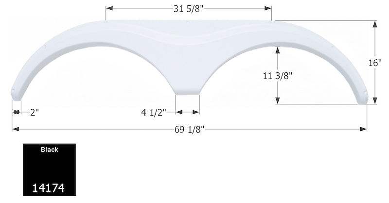 ICON Vehicle Dynamics Fender Skirt Tandem Heartland Fs 14174