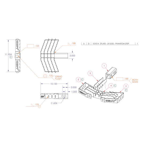 GEN-Y Hitch Rebel 2′ Shank Serrated Hitch Step GH13052X