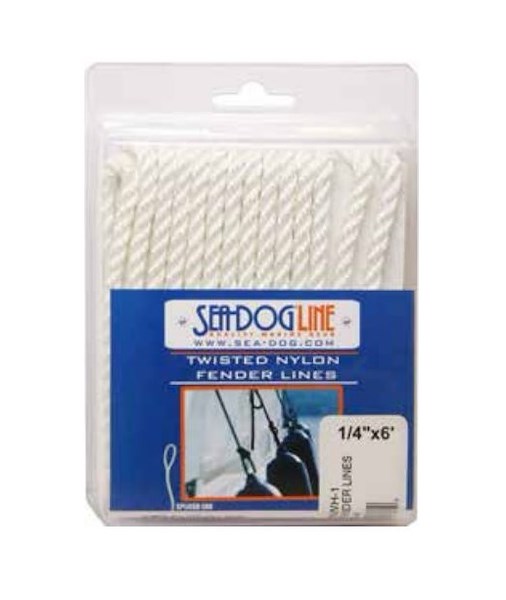 Sea Dog Double Braided Fender Line 1/4 2106006WH1