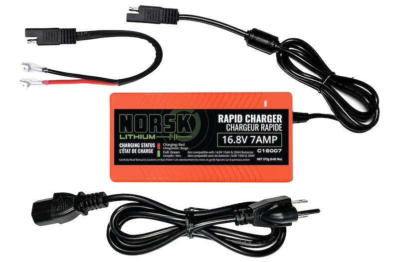 Norsk Inc 16.8V-7A Rapid Charger W/Sae Cables C16007