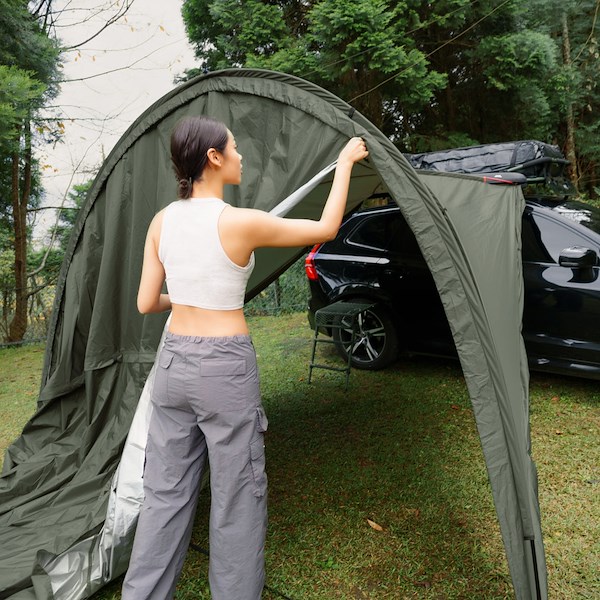 3D Mats/u-ac Modular Car Awning Army Green 6161AG