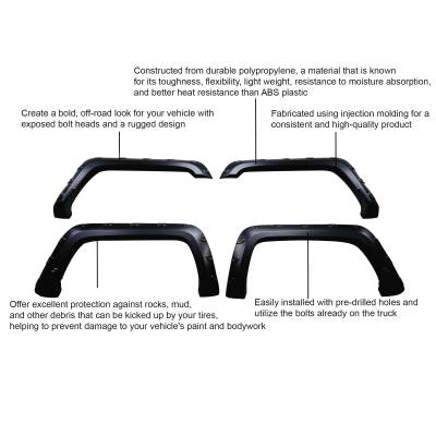 Black Horse Off Road Fender Flares FPSSI16