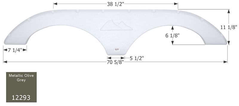 ICON Vehicle Dynamics Fender Skirt Tandem Met Olive Grey 12293