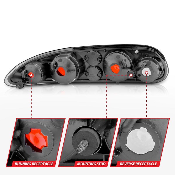 ANZO Tl Camaro 93-01 Black 221013