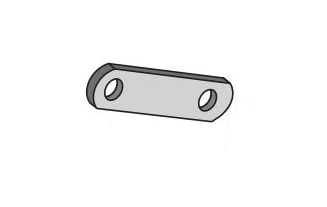 Dexter Axle Shackle Link Short Black 2.25 Hole 01802005