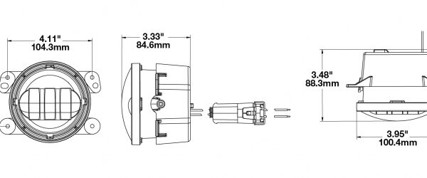 JW Speaker 6145 J2 Sae Jk Fog Light 0554413