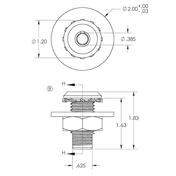 Taco Metals Fender Lock Kit 1′ 316 Ss F1602001