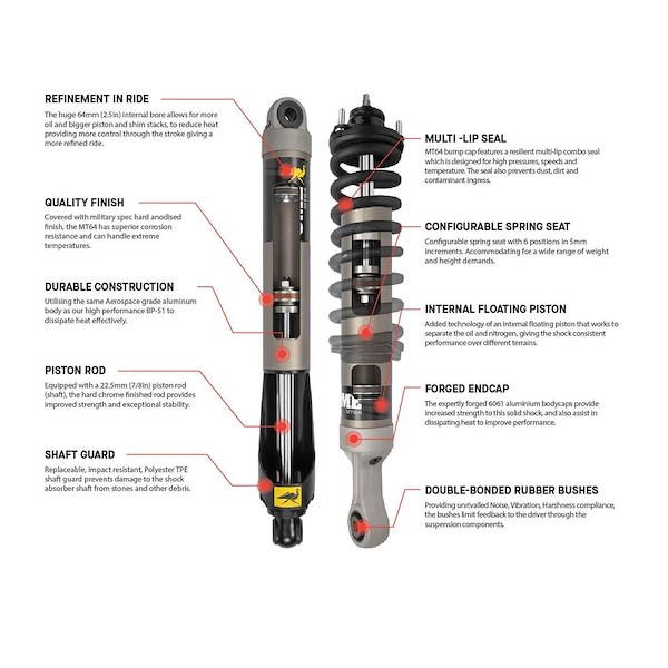 ARB Mt64 Shock: Lc250 Rr Med MT64601041