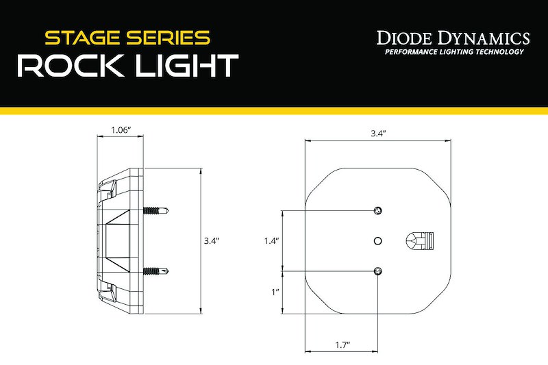 Diode Dynamics Stage Series Rock Light Surface Mou DD7462
