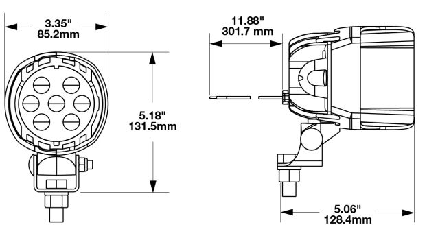 JW Speaker 4415F-12/24V Round Led Wl W/Harne 0555411