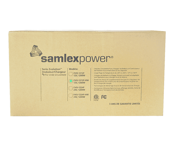 Samlex Amer 1200W Pure Sine Inverter/Charger Hw EVO1212FHW