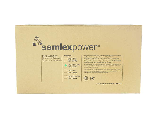 Samlex Amer 1200W Pure Sine Inverter/Charger Hw EVO1212FHW