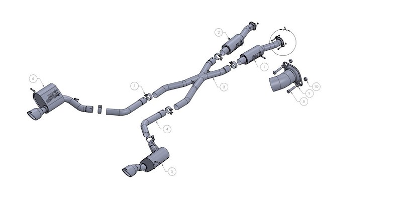 Borla Grand Cherokee Srt-8 '15 6.4L V8 At 140633