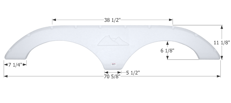 ICON Vehicle Dynamics Keystone Tandom Fender Skirt White 12303