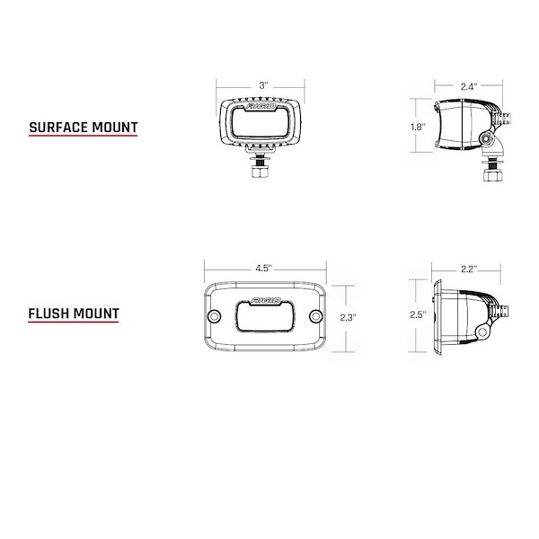 RIGID Industries Sr-M Sae Fog Light/2 902533