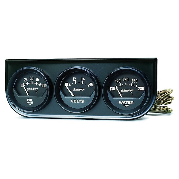 AutoMeter 2'3-Gauge Console Blk Mec 2348