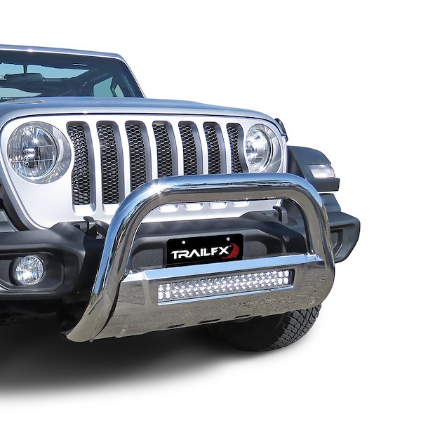 TrailFX 3.5' Oval Bull Bar W. Light Op Pss B1613S
