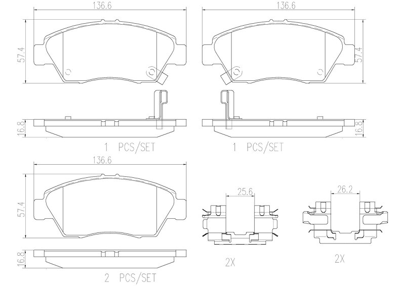 Brembo Disc Brake Pad Set P28023N