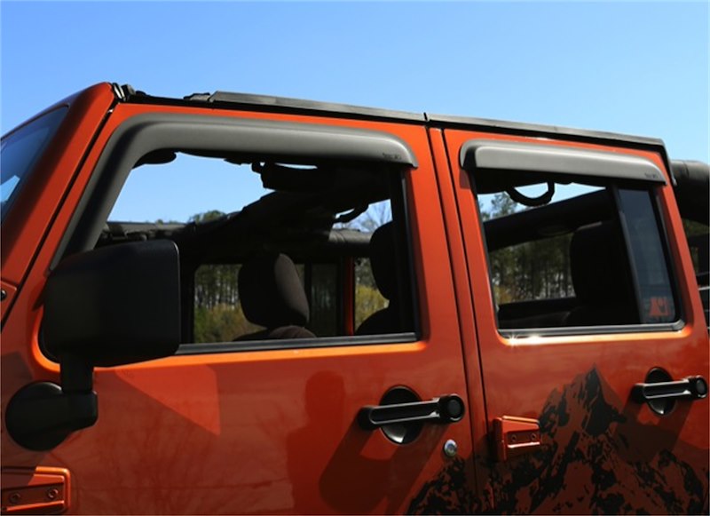 Rugged Ridge Window Visor Matte Blk Jk 1134912