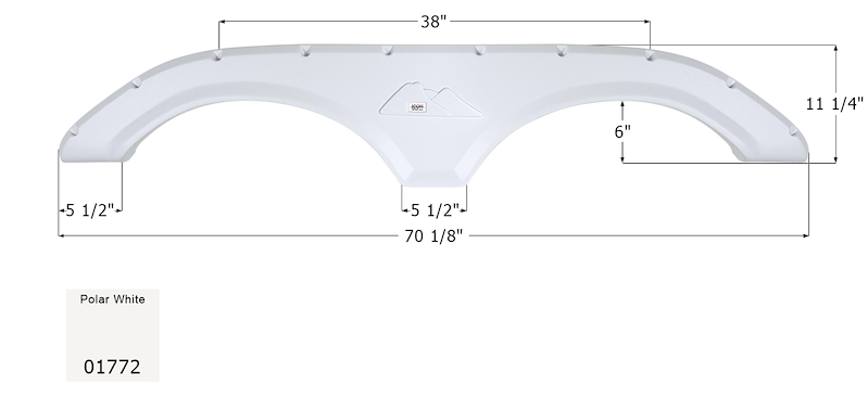ICON Vehicle Dynamics Keystone Fender Fs1772Pw 01772