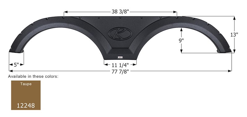ICON Vehicle Dynamics Fender Skirt Taupe 12248