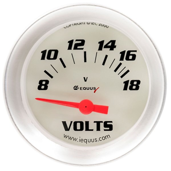 Equus Gauge Voltmeter 2′ 8-18V 90 Deg E8268