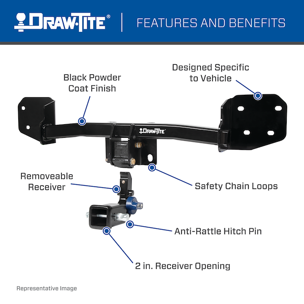 Draw-Tite Class Iii Trailer Hidden Hitch Syst 76912