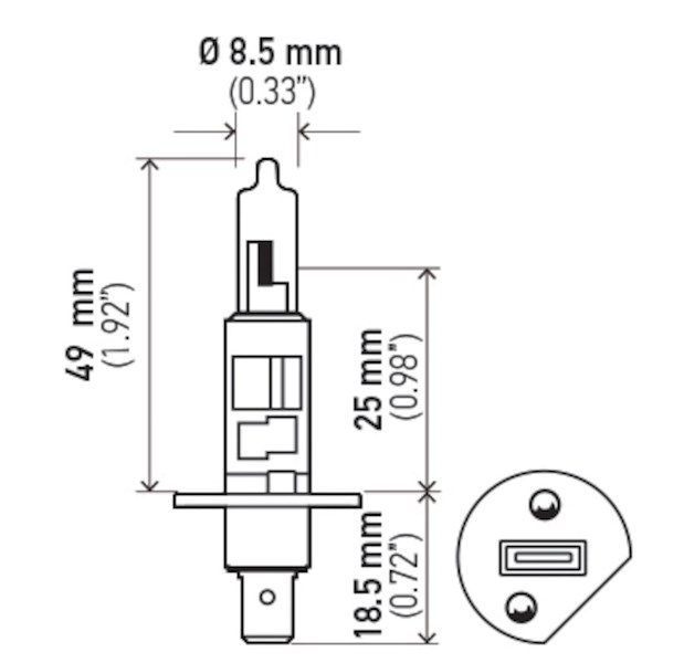 Hella Bulb H1 12V 130W P14.5S T2.5 002089402