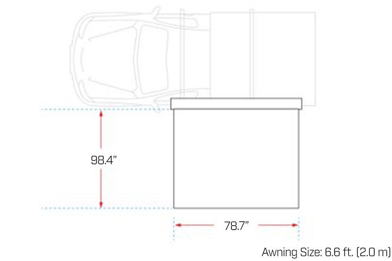 Ironman 4x4 Deltawing Instant Awning 6.5Ft With WNINGXT20M