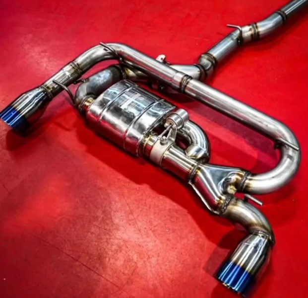 Valvetronic Designs Valved Muffler Kit 76Mm Tstyle UVM76YLEX1