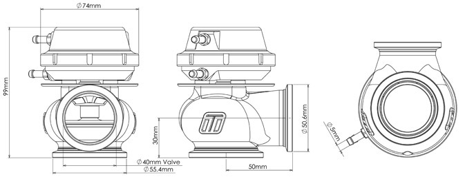 Turbosmart Wg40 Compgate 40Mm - 7 Ps TS05051006