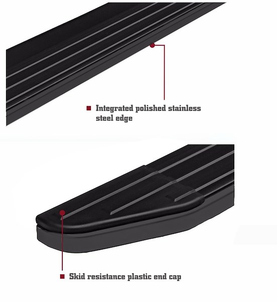 Black Horse Off Road Peerless Running Boards PRG485BK