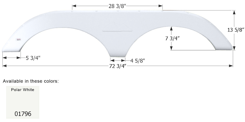 ICON Vehicle Dynamics Keystone Fender Fs1796Pw 01796