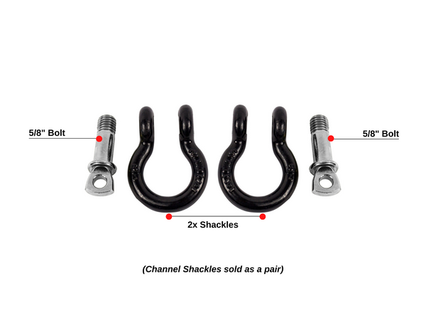 Bulletproof 5/8’Channel Shackles SMALLSHACK